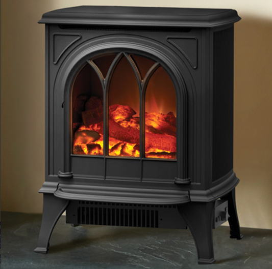 Gazco Huntingdon 20 - 2kw Electric Stove with Tracery Door
